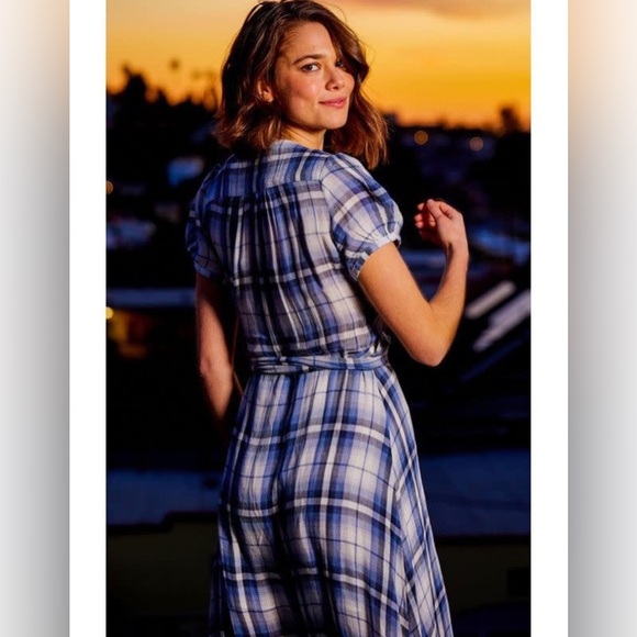 Maronie plaid ruffle wrap dress size S MSRP$95 - Picture 7 of 13